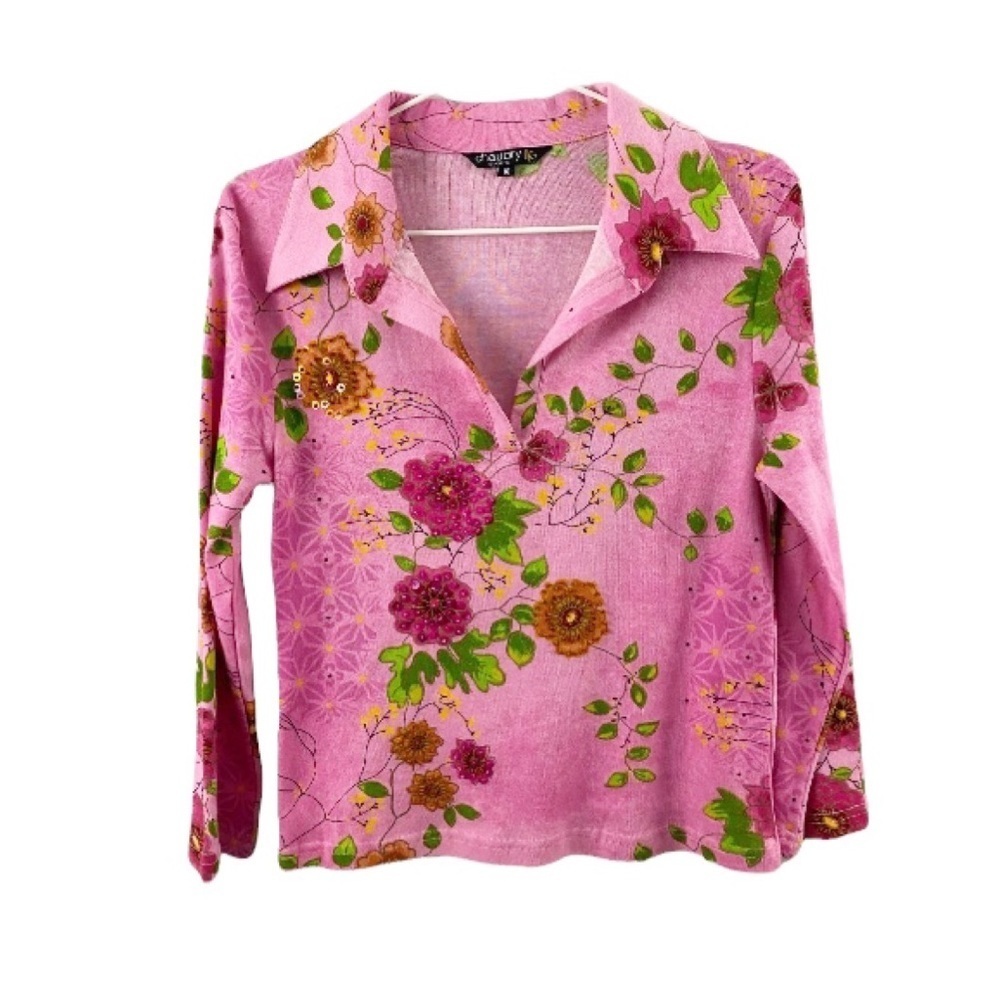Chaudry Kc Crop Embellished Top Y2k